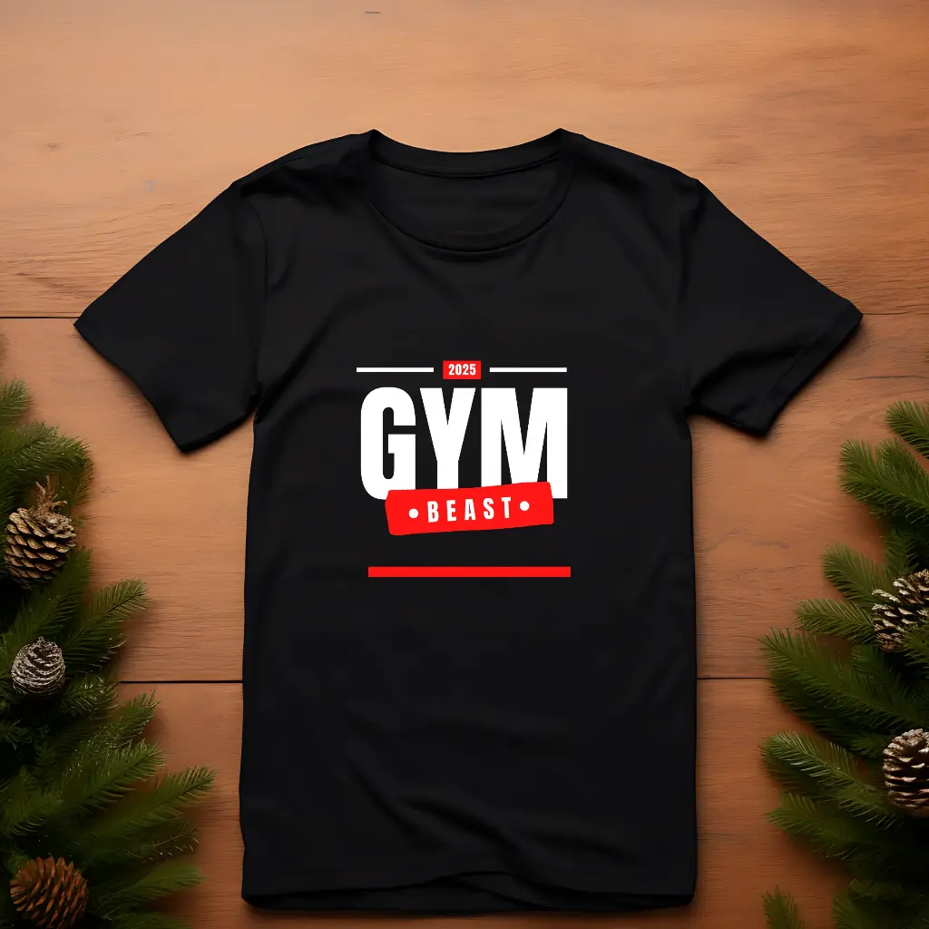 "Gym beast" half crew neck t-shirt
