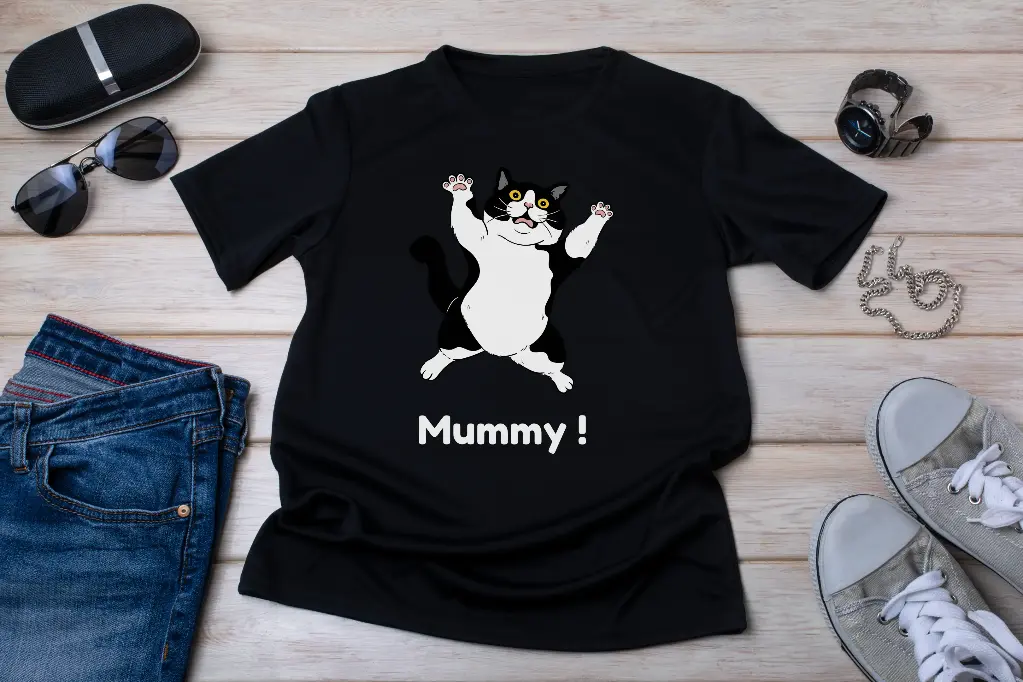 "Cat" half women t-shirt