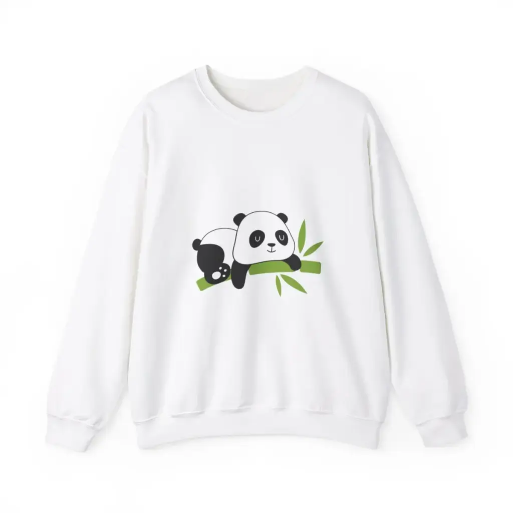 Cute Panda Crewneck Sweatshirt, Cozy Gift for Animal Lovers, Fun Sweatshirt